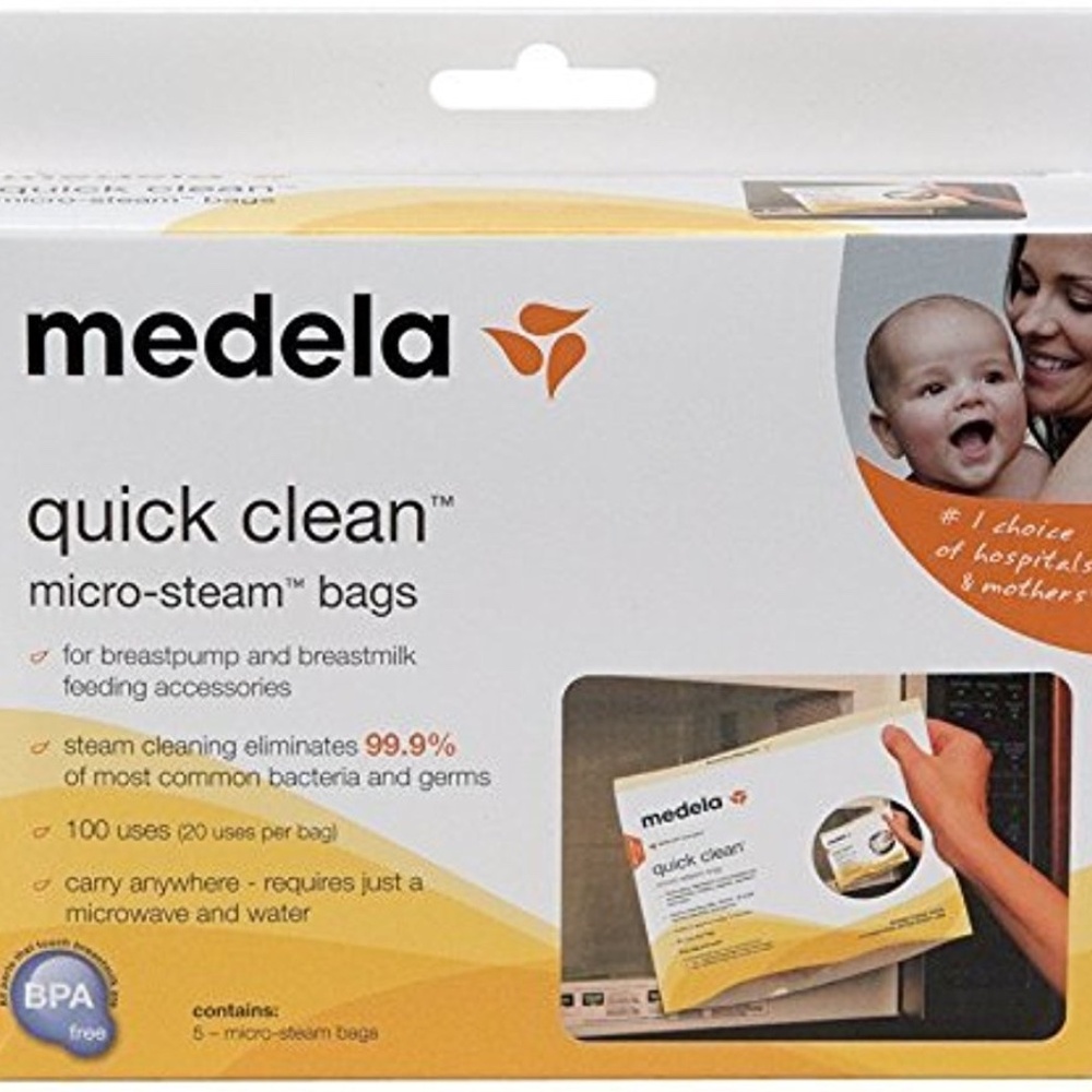 (4 boxes - 17 bags) New Medela Quick Clean MicroSteam Bags